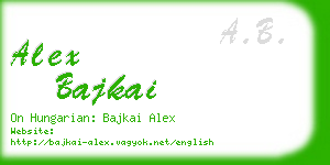 alex bajkai business card